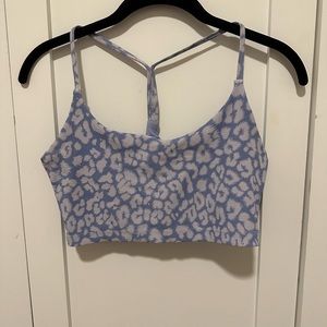 Glyder purple leopard print sports bra